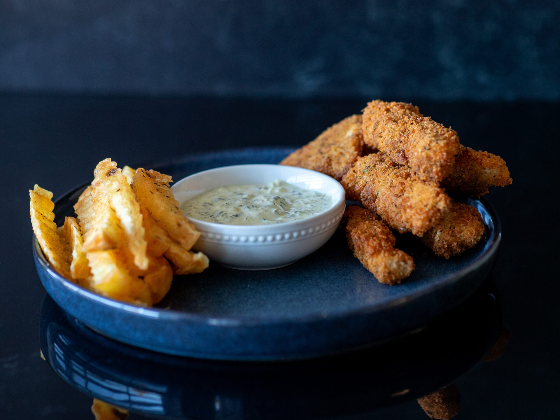Fish Sticks and Crinkle Cut Fries