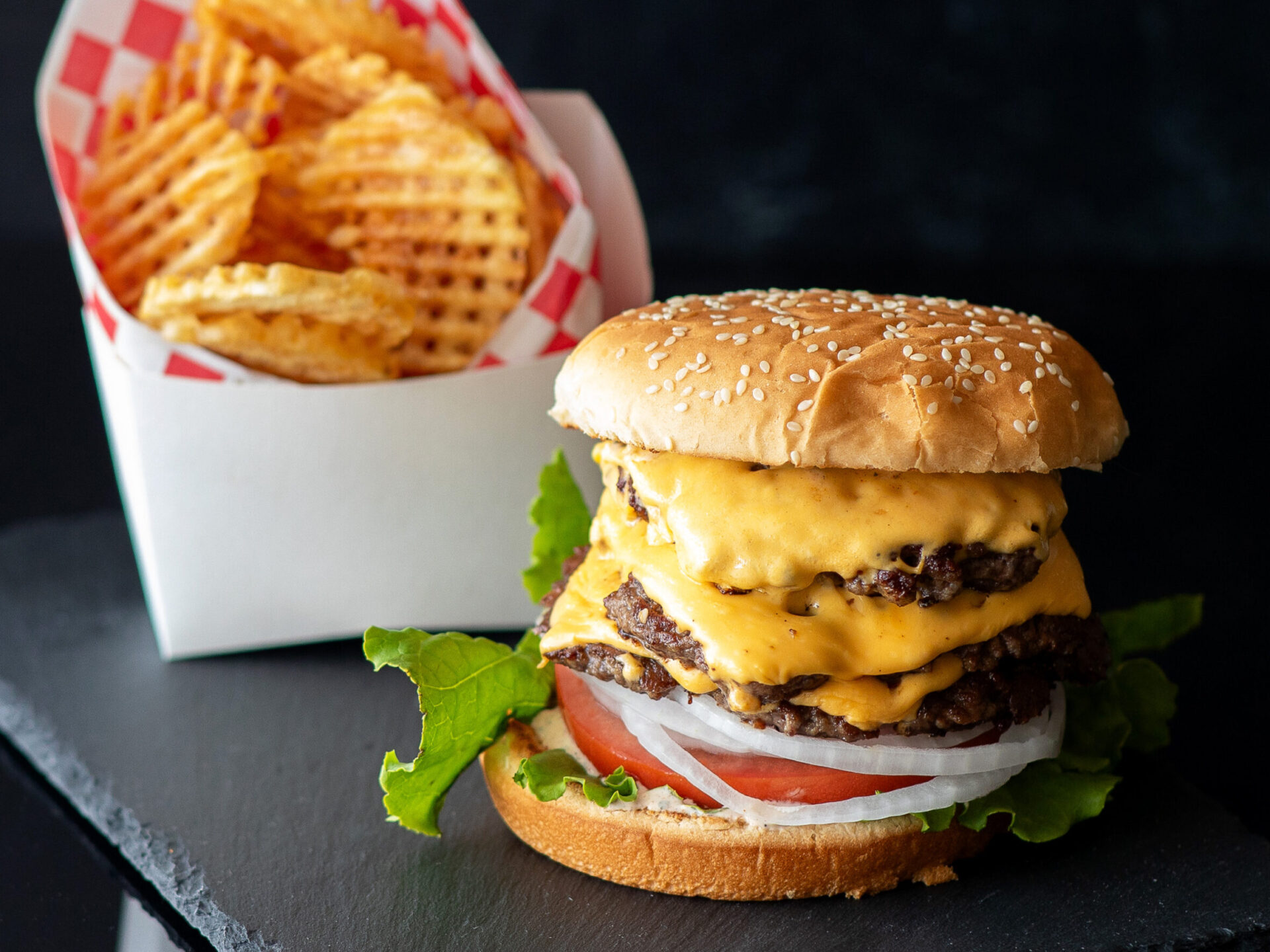 Monster Triple Cheese Burger