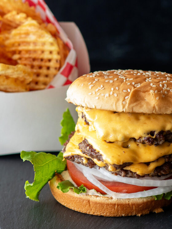 Monster Triple Cheese Burger